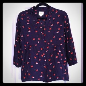 Anthropologie Maeve Fox Shirt